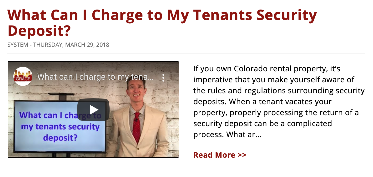 What Can I Charge in a Denver Security Deposit?